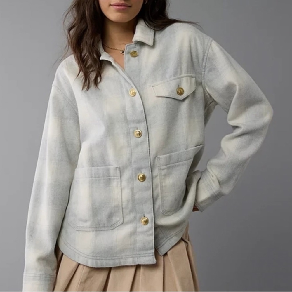 AE - Plaid Flannel Shacket